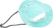 Abaodam Pet Sun Protection Hat for Small Medium Dogs Cats Adjustable Fisherman Style with Ear Holes Antislip Design UV Protection Charming Outdoor Cap for Summer Adventures