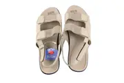 Womens Homyped Nikki Taupe Sandals Slip On Shoes Flats