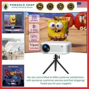 Portable 1080P HD Mini Projector with Tripod & Bluetooth - Home Cinema Experi...