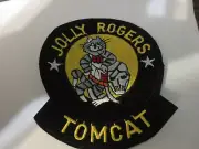 ROGERS US NAVY Grumman F-14 TOMCAT Squadron Mascot Shoulder Patch NOS