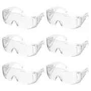 6Pcs Safety Glasses, Anti-Fog Clear Vented Over Goggles for Industrial Lab