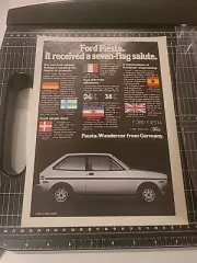 Ford Fiesta Print Ad 1980 8x11 Vintage Great To Frame