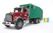 Bruder 1:16 Mack Granite 69cm Garbage Truck Rear Loading Red/Green Kids Toy 4y+