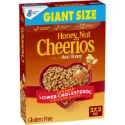Honey Nut Cheerios Heart Healthy Breakfast Cereal, Gluten Free Cereal-27.2 oz