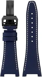 [KAVJU] 28MM Bracelet Notched Nylon Genuine Leather Strap For IWC Engineer IW500501 IW378507 IW322703 Wristband Men's Canvas Watch Band