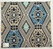 Lee Jofa/MULBERRY "MAGIC CARPET/Indigo" Blue,Aqua Ethnic embroid. $388-26"x24"L