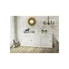 Cupboard Sideboard 3 Doors 3 Drawers White Matt Art Povera Classic