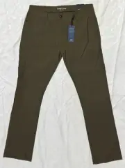 Kenneth Cole Tech Pants Lightweight Stretch Brown Men’s 36x32 NWT