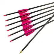 12PCS Archery Arrows ID6.2 30/32'' Pure Carbon Arrows Compound Bow