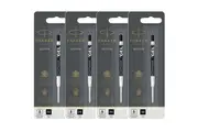 4 Pack Parker Genuine Quink Pen Refill Gel Medium Black Nib Ink