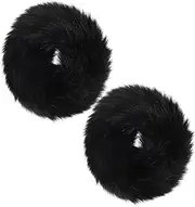 [WRITWAA] Fluffy Wrist Bands Warm Fuzzy Arm Sleeves for Winter Winter Warm Cuffs