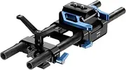 SIRUI Universal Camera 15mm Rod Rail Baseplate with Dual Carbon Fiber Rods, Y-Shaped Lens Bracket, Quick Release Plate and Clamp Set, Rod Rail Base Plate for Tripod, Shoulder Rig, SC-BPS