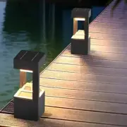 Solar LED Light Outdoor Floor Lamp Garden Post Lights Sensor Switch Waterproof