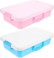 MUELODSIC 2pcs Sand Table Storage Box Sand Sifter Indoor Sandbox Portable Sandbox Kit Beach Kits Sensory Table with Lid Play Tray Sandtray Sensory Play Tray Abs