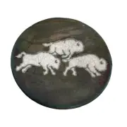 Jeremy Diller Raku Bull Pottery 5.5” Plate Dish Wall Decor Signed New Stoneware