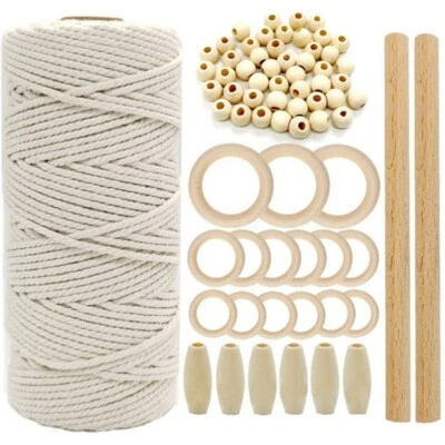 Macrame Thread Kit Macrame Beads Kit DIY Supplies for Adults Teens Beginners