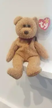 Ty 1996 Curly the Bear Beanie Baby, Retired, Very Rare, Great Condition,Errors