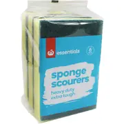 Essentials Sponge Scourer 6 Pack