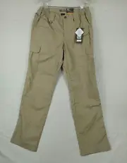 5.11 511 Tactical Womens Taclite Pro Pants Ripstop Work Cargo Medium Long Khaki