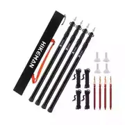 HIKEMAN Tarp Poles Adjustable Aluminum Telescoping Tarp Poles, Lightweight Ca...