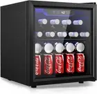 48 Can Beverage Refrigerator Cooler-Mini Fridge Glass Door for Beer Drinks Wines