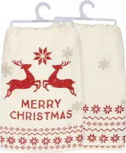 Primitives By Kathy Dish Towel ~ Merry Christmas
