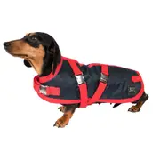 Zeez - Dapper Dog Coat - SUPREME Dachshund - Waterproof - Navy Stone - (43.5cm) Size 17