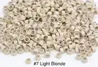 500 Silicone Micro Link Rings 5mm Lined Beads Hair Extensions Tool Light Blonde
