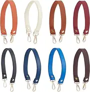 SUPERFINDINGS 8 Colors 1.22in/37cm Short Leather Purse Handle Strap, Full Grain Leather, Golden Alloy Swivel Clasps, Replacement Strap for Handbags