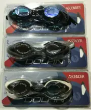 Dolfin Ascender Racing Goggle: MIRRORED Silver MSI, Black MBK, White MWH