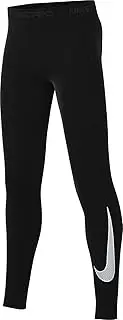 [Nike] Pro Dri-Fit Training Tights for Older Children (Boys), Black/White, HF4364-010, XS