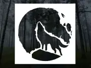 Howling Wolf Reusable Stencil (Many Sizes)