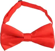 [Healeved] Pre Tied Bright Red Bowtie Adjustable Formal Bowtie for Weddings Graduations and Celebrations Versatile Accessory for Any Formal Occasion