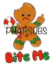 Sublimation Print Christmas Gingerbread Man Ready to Press Heat Transfer