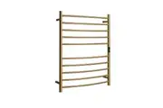 HOTWIRE Hotwire Heated Towel Rail - Curved Round Bar (H900mmxW700mm) with Timer - Gold