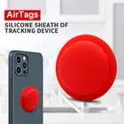 Silicone Adhesive Mount Air Tag Tracker For Apple AirTag Back Case Sleeve Cove ;