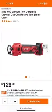 milwaukee m18 drywall cutout tool