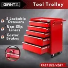 Giantz Tool Box Trolley 5 Drawer Chest Cabinet Workshop Garage Storage Organiser