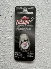 Berkley FUSHION19 Offset Circle Fish Hooks Size 4 | 10-Pack & Case • Smoke Satin