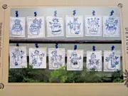 Bird Brain Designs Embroidery Patten 699 Snowmen by the Dozen