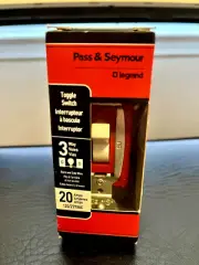 NEW IN BOX - Pass & Seymour - 3 Way Toggle Light Switch - 120V 20 Amps - White