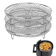 Air Fryer Rack Stainless Steel Multi-Layer Dehydrator Rack Air Fryer Accessorie