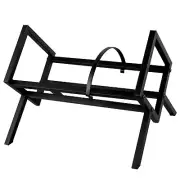 Vinyl Record Storage Holder Metal Black Record Album Holder Holds up to 100 LP t