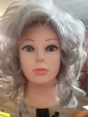Silver Layered 14" Wig With Bangs
