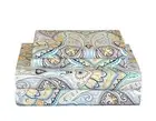 Bedding 4 Pieces King 100% Cotton Percale Sheets- Printed Bed Sheet &