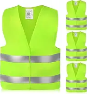 Sporgo High Visibility Vests Car Vests Neon Yellow Breakdown Vest Reflective Vest Car Breakdown Aid Washable Safety Vest for Drivers Workers