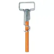 Boardwalk Spring Grip Metal Head Mop Handle for Most Mop Heads, 60" Wood Handle
