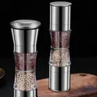 Salt and Pepper Grinder 2 in 1 Manual Stainless Steel Spice Mills w/Adjustable
