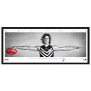 NATHAN FYFE FREMANTLE DOCKERS SIGNED FRAMED POSTER MUNDY MARTIN AFL MEMORABILIA