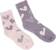 [VALICLUD] 2 Pairs Women Warm Socks Lovely Winter Stockings Heart Pattern Socks for Girls